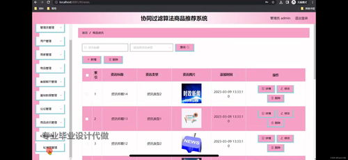 基于协调过滤算法商品推荐系统的设计 计算机毕业设计